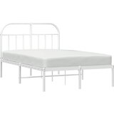  Metalni okvir za krevet s uzglavljem bijeli 120 x 190 cm | Eponuda.ba