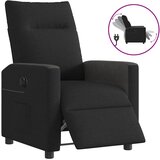 vidaXL Električni naslanjač črno blago | Shoptok.si