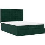  Otomanski krevet s madracima&LED tamnozeleni 140x200cm baršun | Eponuda.com