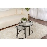 Hanah home Klub sto-set Aurum, 42x39x42cm, 60x43x60cm, 2 komada, Crni | Eponuda.ba