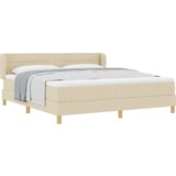  Krevet s podlogom i madracem u krem boji - 180x200 cm Tkanina | shoptok.hr