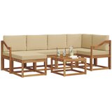  Set vanjskih sofa 7 kom. Prirodna i bež | shoptok.hr