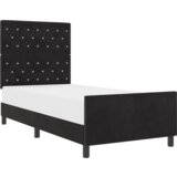 Krevetna Konstrukcija Crna 90x200 cm Baršun | shoptok.hr