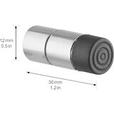 Wagner stenski blažilnik za vrata EH511, Ø 12 mm, de 2 kosa, 12 mm, srebrne/črne barve | Shoptok.si