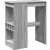 vidaXL Barska miza s policami siva sonoma 90x47,5x103,5 cm inž. les | Shoptok.si