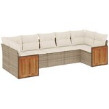  7-dijelni set vrtnih sofa od poliratana s jastucima bež | shoptok.hr