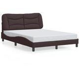 vidaXL Posteljni okvir z vzglavjem temno rjav 120x200 cm blago Cene