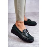 Sergio Leone Lacquered Loafers On The Platform Green Kjersti | Shoptok.si
