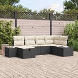 Sjedeća garnitura za vrt 6 kom. poliratan 230 x 117 x 85 cm | shoptok.hr