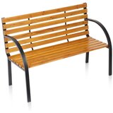 Vilde vrtna klop s naslonom in naslonoma za roke 122 cm – les in kovina | Shoptok.si