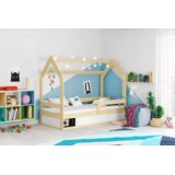  Dječji krevet s madracem 80x160cm i prostorom za pohranu DOMEK - bor | shoptok.hr