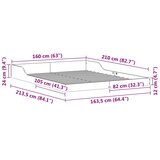  Krevetna konstrukcija Smeđa 160 x 210 cm Čvrsto borovo drvo | shoptok.hr