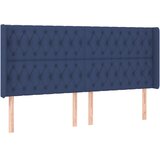  LED uzglavlje plavo 183 x 16 x 118/128 cm od tkanine | shoptok.hr