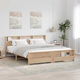  Krevetna konstrukcija Smeđa 200 x 200 cm Konstruirano drvo | Eponuda.ba