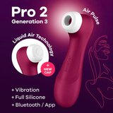 Satisfyer Pro 2 Generation 3 with Liquid Air Technology Wine Red | shoptok.hr