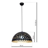  Visilica na kablu LISA BLACK 1xE27/60W/230V | Eponuda.com