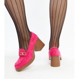 Gemre Dark Pink Block Heel Pumps Aludra | Shoptok.si