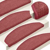  Prostirke za stepenice 15 kom 65x24x4 cm Bordo poluokrugle velike | shoptok.hr