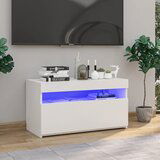 The Living Store TV omarica z LED lučkami bela 75x35x40 cm - TV Omarica, (21375473) Cene