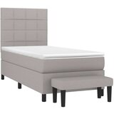  Kreveta s oprugama i madrac svjetlosivi 80x200cm tkanina | shoptok.hr