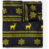 Gemre Black blanket with yellow Christmas patterns Velma | Shoptok.si