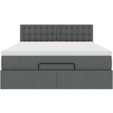 vidaXL otomanski krevet s madracem i led tamnosivi 140x190 cm tkanine | shoptok.hr
