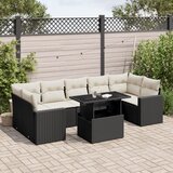 vidaXL 8-dijelni set vrtnih sofa od poliratana s jastucima crni | shoptok.hr