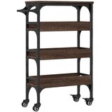 Furnova Kuhinjski voziček rjav hrast 53x20x76 cm inženirski les, (21951308) | Shoptok.si