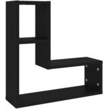  Zidne police 2 kom crne 50 x 15 x 50 cm konstruirano drvo | shoptok.hr