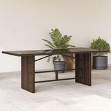  Vrtni stol sa staklenom pločom smeđi 190x80x75 cm od poliratana | shoptok.hr