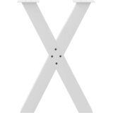  Noge za blagovaonski stol u obliku slova X, 2 kom, bijele, 50 x (72-73) cm, čelik | shoptok.hr