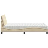  Postelja z vzmetnico krem 100x200 cm blago, (21829540) | Shoptok.si