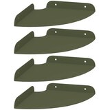  Lebdeća polica s policom 4 pcs Maslinasto zelena 18 x 18 x 2 cm | Eponuda.com