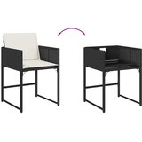  9-dijelni vrtni blagovaonski set s jastucima crni od poliratana | shoptok.hr