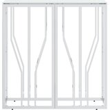 Konzolni stol srebrni 70 x 30 x 70 cm nehrđajući čelik i staklo | Eponuda.ba
