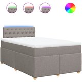 vidaXL Box spring postelja z vzmetnico taupe 120x190 cm blago, (21306070) | Shoptok.si