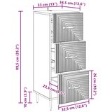  Ormar s ladicama Crna 33 x 34,5 x 89,5 cm Konstruirano drvo | shoptok.hr