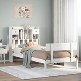  s regalom za knjige bez madraca bijeli 90x190cm borovina | shoptok.hr