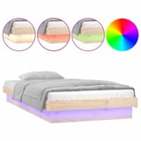  LED okvir za krevet 100 x 200 cm od masivnog drva | shoptok.hr