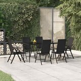  3-dijelni vrtni blagovaonski set crni | shoptok.hr