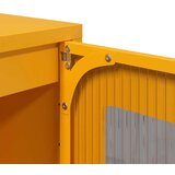 vidaXL Komoda gorčično rumena 100,5x39x107 cm hladno valjano jeklo | Shoptok.si