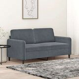 vidaXL Dvosed temno siv 140 cm žamet | Shoptok.si