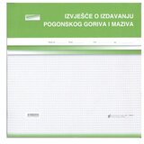 NARODNE NOVINE-UT VI-15 IZVJEŠĆE O IZDAVANJU POGONSKOG GORIVA I MAZIVA; Blok 2 x 50 listova, 27 x 27 cm | shoptok.hr