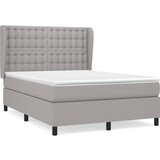  Krevet s oprugama i madracem svjetlosivi 140x190 cm od tkanine | shoptok.hr