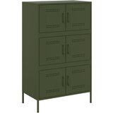 Furnova Visoka omara olivno zelena 68x39x113 cm jeklo, (21954963) | Shoptok.si