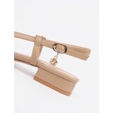 GOODIN Taupe open-heeled sandals | Shoptok.si