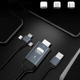 Kettz CIM-K020 Konvertor 3u1 Tip CLightingMikro na HDMI + BT 2K 60Hz 2m | ePonuda.com