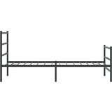 Metalni okvir kreveta s uzglavljem i podnožjem crni 100x190 cm | shoptok.hr