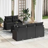  Set sofe s jastukom s jastukom 6 pcs Crna poliratan | shoptok.hr
