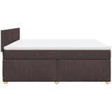  Krevet s oprugama i madracem tamnosmeđi 200x200 cm od tkanine | shoptok.hr
